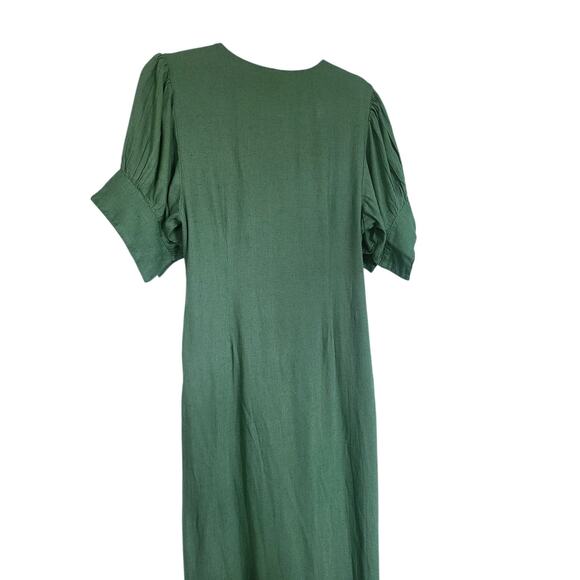 Free People Vintage Summer Midi Dress Sea Fern Size Large NWT - Picture 7 of 8